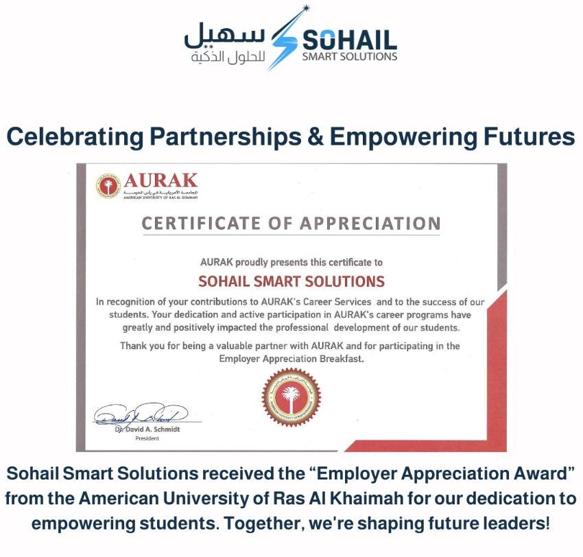 Sohail Smart Solutions Honored by AURAK